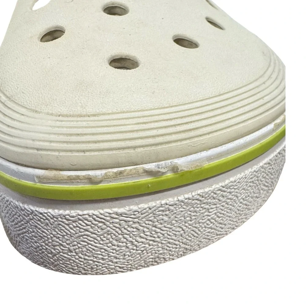 Crocs Crocband Clogs Beige Lime Green Mens Slip On Shoes M10 W12 casual beach
